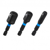 Набор ударных адаптеров для торцевых головок 1/4", 3 шт. HOEGERT  ((HT1S704))