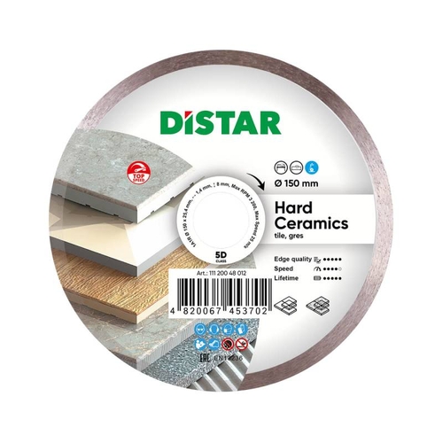 Круг алмазний вiдрiзний 1A1R 150x1,4/1,0x8x25,4 Hard ceramics Distar 4820067453702 - фото 1 в каталозі Диски