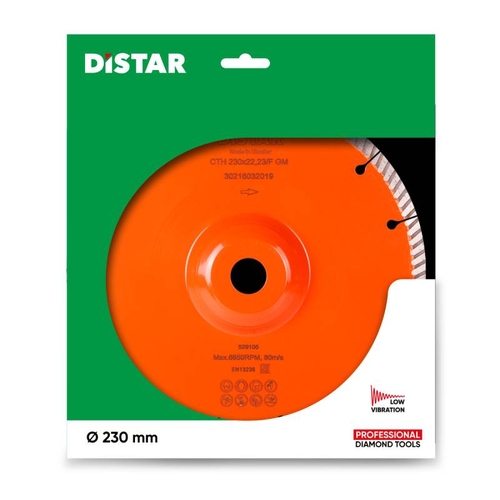 Круг алмазний вiдрiзний 1A1R Turbo 230x2,3x9x22,23/F Laser CTH 230x22,23F GM Distar 4820245283350 - фото 6 в каталозі Диски